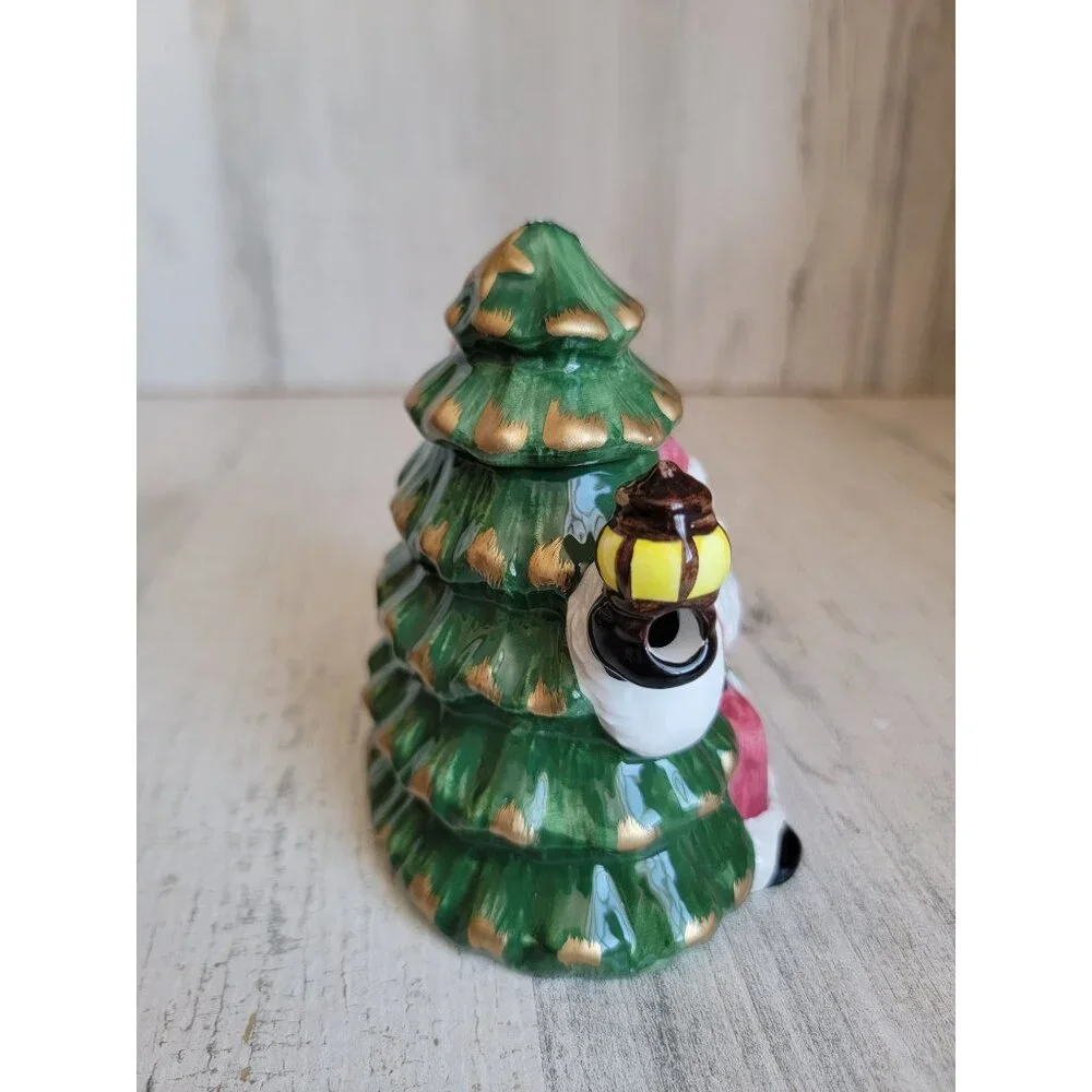 Vintage Santa Tree mini teapot xmas home decor‎ figure kitchen